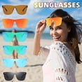 thumbnail image 3 of Kyusrd Summer Outdoor Patio Deals！Rimless Glasses Protection Sunglasses Fashion Color Sunglasses, 3 of 3