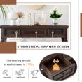 thumbnail image 4 of MODERNLUXE Table Console Rétro de 50 Pouces, Table de Sofa, Table d'Entrée avec 3 Tiroirs et Tablette Inférieure Ouverte pour Entrée, Couloir et Salon, Espresso, 4 of 7
