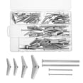 thumbnail image 1 of 32pcs Toggle Bolt And Wing Nut Set For Hanging Heavy Items On Drywall Metal Drywall Anchors Assortment Kit Anchors For Drywall Zinc Plated Steel, 1 of 8