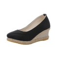 thumbnail image 2 of LSLJS Sandales Compensées à Bout Fermé pour Femmes, Plateforme à Bride Arrière, Talon Haut, Sandales Habillées en Toile, Chaussures Compensées pour Femmes, 2 of 3