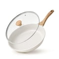 thumbnail image 1 of SENSARTE Nonstick Ceramic Frying Pan Skillet with Lid, 12.5 Inch Omelet Pan, Healthy Non Toxic Chefs Pan, Induction Compatible Egg Pan with Heat Resistant Handle, Free of, 1 of 8