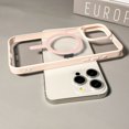 thumbnail image 1 of Magnetic Clear Phone Case, Shockproof Silicone Phone Case (Pink,iPhone 13), 1 of 10