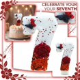 thumbnail image 2 of Goleeg Number 7 Butterfly Birthday Candles, Number Cake Candles Decorated with Red Roses, for Birthdays, Anniversaries and Wedding Celebrations, 2 of 6