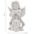 thumbnail image 2 of Maytalsory Resin White Angel Statue Elegant Desktop Decor Collection Window Props for Christmas prayer hold hands 1Set, 2 of 6