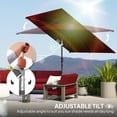 thumbnail image 4 of Outsunny Parasol de Patio Inclinable, Parasol de Jardin de Marché avec Manivelle, Rouge Vin, 4 of 10