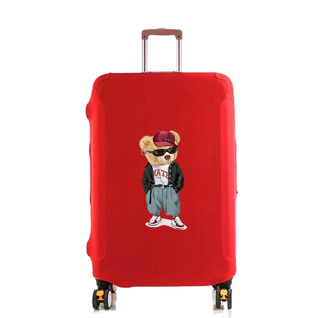 Luggage Cover Protector Elastic Dust Case Suitcase Dust Cover Fit 18-28 Inch Trolley Baggage Travel Accessories Bear Print 8bear017 S