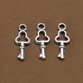 thumbnail image 3 of 100pcs Alloy Key Shape Pendants Charms Jewelry Making Accessory for Bracelet Necklace (Antique Silver), 3 of 8
