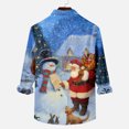 thumbnail image 4 of Pompotops Chemise à Manches Longues pour Hommes avec Boutons, Imprimé Père Noël, Col Rabattu, en Solde, 4 of 5