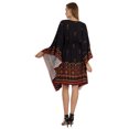 thumbnail image 4 of Bimba Printed Caftan Gown Maxi Robe Dress For Women Beachwear Short Swimsuit Cover Up, 4 of 7