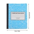 thumbnail image 2 of ZZHZGZ Canada Clearance Sale Composition Notebooks Composition Notebook Wide Ruled Notebook with Double Sheets 200 Pages (100 Sheets) Binding Cover Back To School Supplies Assorted Colors, 2 of 3