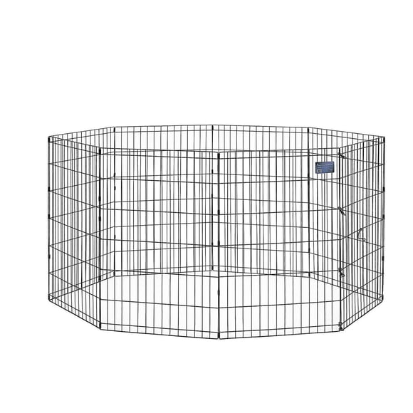 MidWest Black Exercise Pen No Door 8 Panel