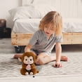 thumbnail image 2 of Monkey Plush Toy Holding Peach, Realistic Stuffed Animal with Soft Material, Kids’ Cuddle Companion, 2 of 8
