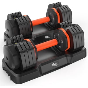 UPGO Ensemble de sonnettes réglables 25LB Une paire de poids de dumbbells, 5 en 1 Poids libres 5/10/15/20/25lb/50lb Dumbbell avec poignée antidérapante, adapté aux équipements d'entraînement à domicile UPGO Ensemble de sonnettes réglables 25LB Une paire de poids de dumbbells, 5 en 1 Poids libres 5/10/15/20/25lb/50lb Dumbbell avec poignée antidérapante, adapté aux équipements d'entraînement à domicile
