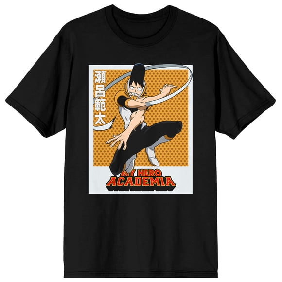 My Hero Academia Anime Hanta Sero Texte Kanji T-Shirt Graphique Noir pour Homme - P