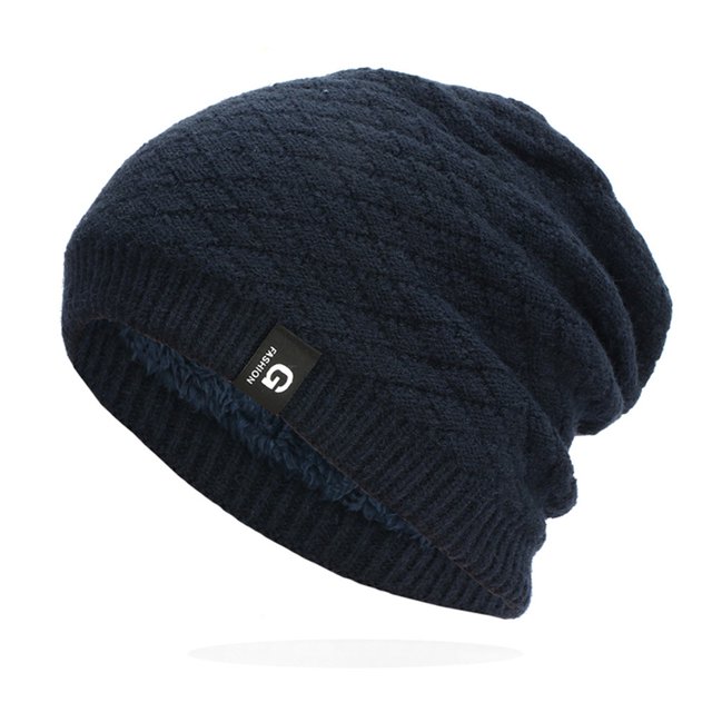 Womens and Mens Diamond Check Sweater Cap Men's Cycling Soft Knit Cap