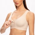 thumbnail image 4 of MELENECA Soutien-Gorge Posture Sans Armatures à Fermeture devant pour Femme Beige 42E, 4 of 5