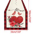 thumbnail image 3 of Rbaofujie Tablecloths Valentine's Day Table Flag Festival Decoration Little Gnome Pattern Linen Table Cloth 33 * 183cm, 3 of 7