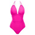 thumbnail image 4 of Ersazi Women's Solid Color Quick Drying One-Piece Swimsuit (XXL), 4 of 8