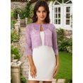 thumbnail image 3 of INSPIRE CHIC Cardigan Boléro Court en Dentelle Florale Intégrale de Loisirs pour Femmes, 3 of 6