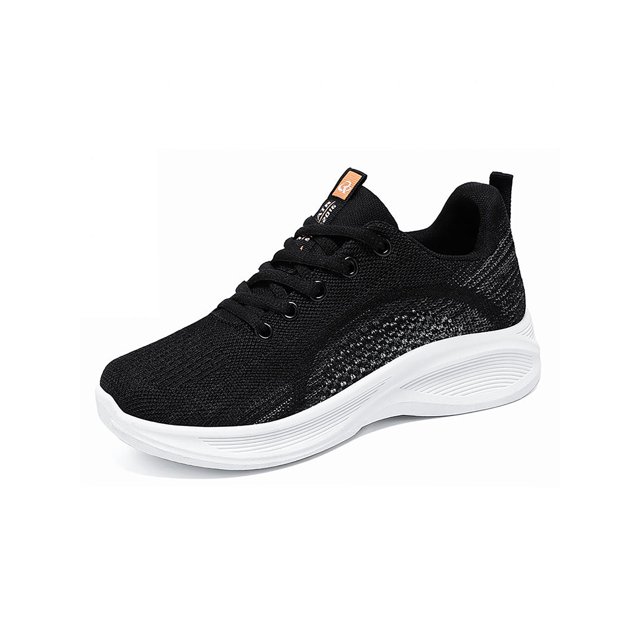 Innerwin Chaussures Athlétiques pour Femmes Tige Tissée Fly Chaussure de Course Sport Espadrilles Légères Entraînement Entraînement Physique Gym Noir 7