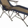 thumbnail image 2 of Kamp-Rite Chaise Longue de Camping Extérieure Pliable Portable à Accoudoirs Souples, Bleu Marine/beige, 2 of 4
