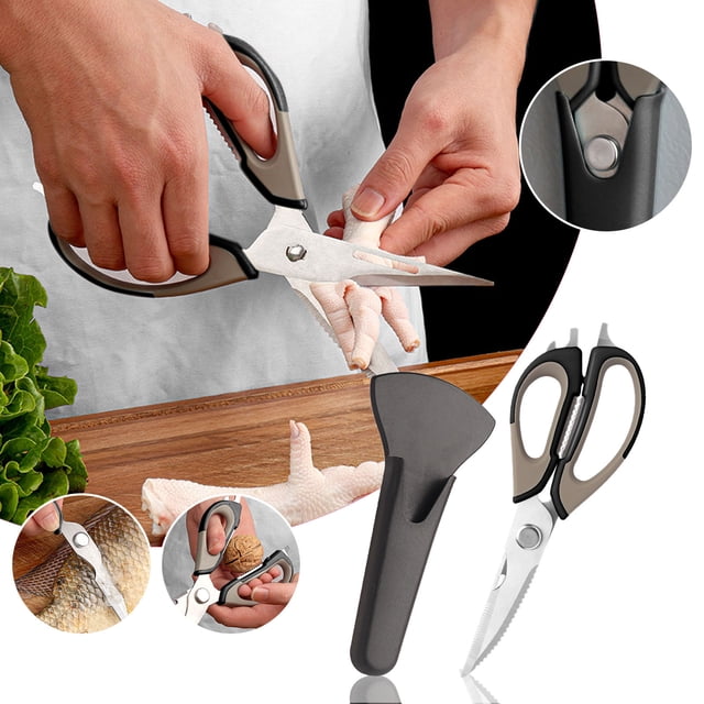 Cqxid Cutter Under $10 Kitchen Shears Ultra Sharp Stainless Steel Multifunctional Stainless Steel Kitchen Detachable Shears Heavy Duty Meat Scissors Chicken Poultry Fish Herbs Food Scissors