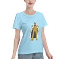 thumbnail image 2 of T-Shirt Basique à Manches Courtes pour Femme une Pièce Singe Jaune, 2 of 6