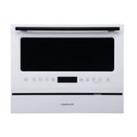 Farberware Professionnel 6 Lave-vaisselle, porte en verre, blanc
