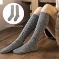 thumbnail image 4 of Unatoiry Bas Épais Mode Respirants Chaussettes Chaudes Tricot Uniforme Protection Accessoires Robe Hiver Kaki 1ensemble, 4 of 6