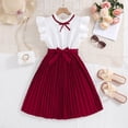 thumbnail image 2 of aDJFDGT Robes Blanches pour Remise des Diplômes Manches Longues Robe Sans Manches Unie pour Tout-Petites Filles Robes de Fête de Danse Vêtements, 2 of 7