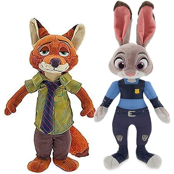 HSHDLDF 2pcs/Set Anime Movie Stuffed Plush Toys Wilde & Hopps, 35cm