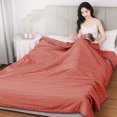 thumbnail image 2 of 71x79IN Cooling Weighted Blanket, Summer Solid Color Simple Design Cotton Cool Quilt Wrinkle Resistant Summer Blankets with Double Sided Cold Effect, for Bed Couch Sofa, Keep Cool for Night Sweats, 2 of 9