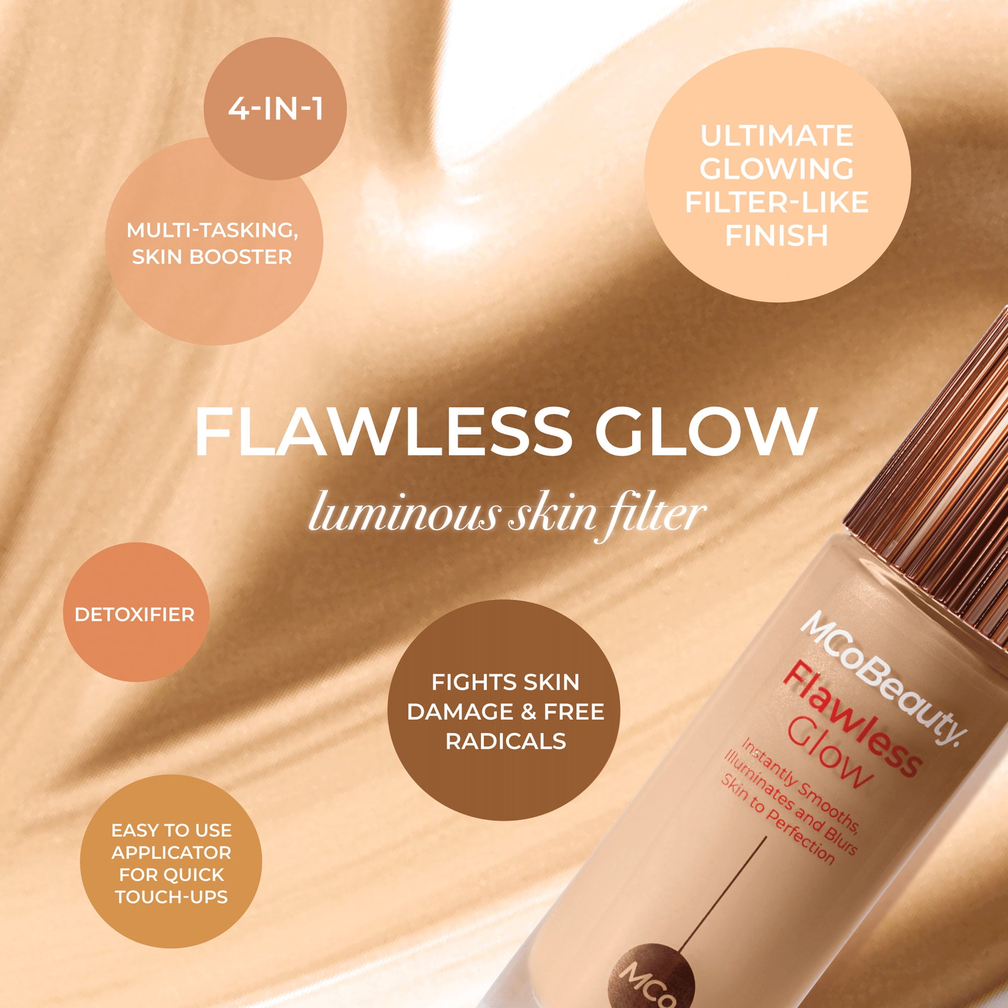 MCoBeauty - Éclat Sans Défaut Filtre Peau Lumineuse - Fond de Teint 4-en-1
