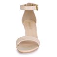thumbnail image 2 of BLISSFUL STEP Women's Kitten Heel Ankle Strap Open Toe Sandals, 2 of 7