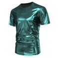 thumbnail image 1 of LUOGENLI T-shirts pour Homme pour Hommes Mode Masculine Tendance Fête Scène Brillant à Manches Courtes Col Rond T-Shirt pour Homme T-shirts pour Homme T-Shirt Graphique Pâques Vert m, 1 of 6