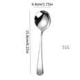 thumbnail image 2 of Soup Spoons Stainless Steel 6.2 Inch Length Stainless Steel Spoons Portable Handle Soup Spoons, 2 of 3
