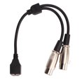 thumbnail image 2 of Câble XLR Double 3 Broches Femelle vers RJ45 Interface Ferme Câble de Signal d'Éclairage de Scène pour Transmission de Signal Sonore 9,8 Po, 2 of 14
