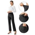 thumbnail image 4 of Soki Dress Pants Women Work Business Pants Tummy Control Office Straight Leg Trousers High Waisted Ladies Slacks, 4 of 8