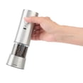 thumbnail image 3 of Trudeau 7" EVO USB Rechargeable Electric Stainless Steel Salt or Pepper Mill with one-touch operation, adjustable grind.  USB-C charging—no batteries required – Unfilled, 3 of 11