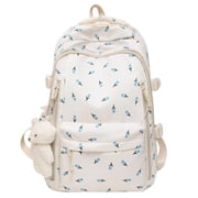 Floral Backpack For Girls Lightweight Travel Daypack Cute Flower Rucksack Large Capacity School Bag