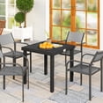 thumbnail image 2 of Outsunny Outdoor Dining Table for 4, Square Patio Table with Aluminum Legs, 2 of 10