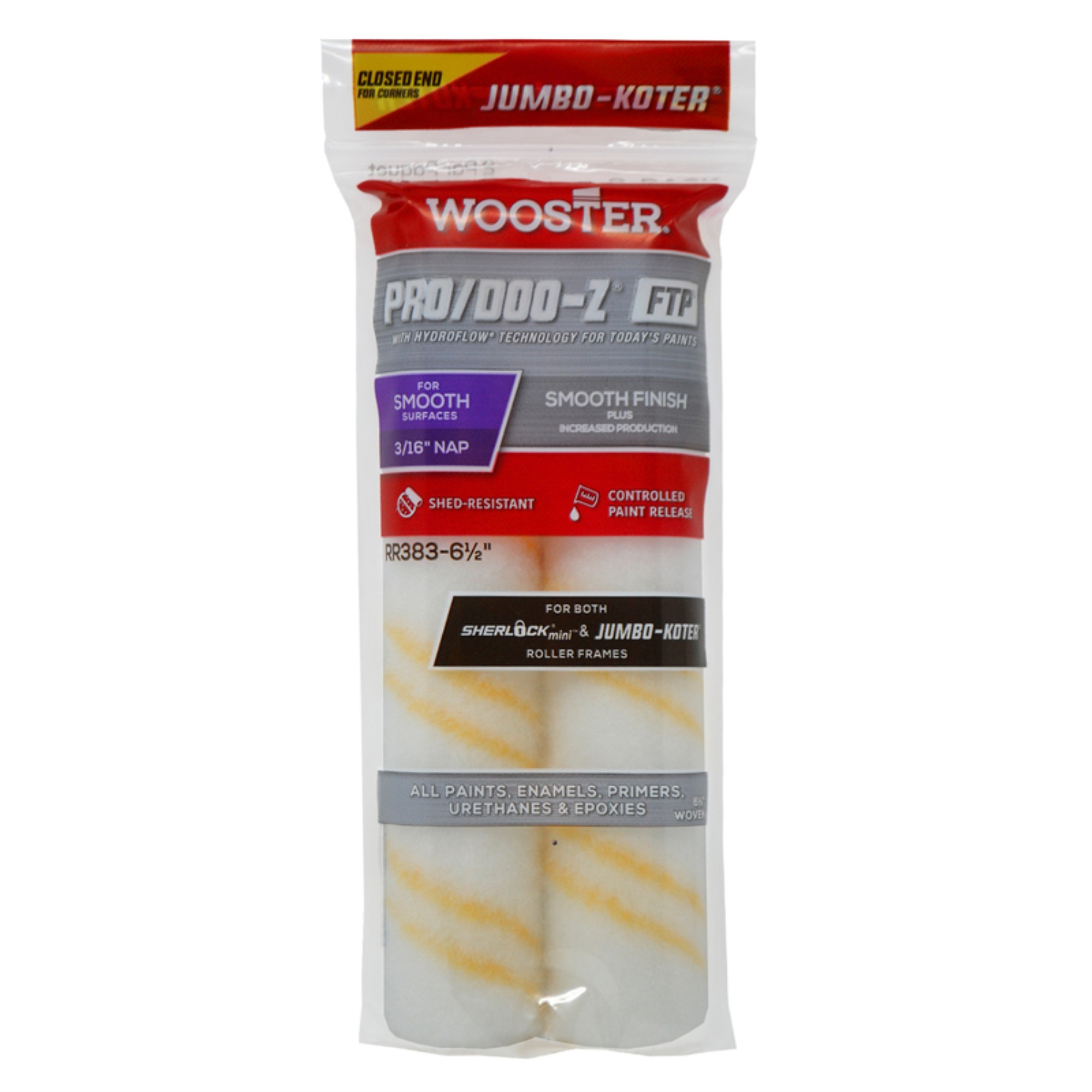 Wooster Brosse PNT RLR CVR 3/16X6-1/2 Pouces" (Lot de 1)