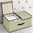 thumbnail image 1 of TIMIFIS Storage Storage Storage Boxes with Double Lids and Handles- Foldable Linen Storage Bins Organizer Clothes Baskets Rectangu with Removable Divider for Home Bedroom Office Closet Organizer, 1 of 6