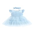 thumbnail image 1 of Little Girls Sweet Style Dress  Mesh Splicing Princess Skirt, 1 of 9