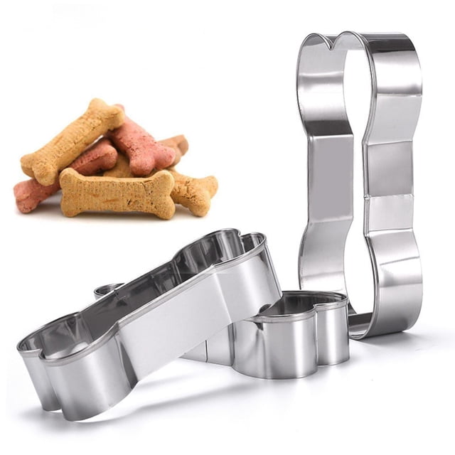 Oleegame 1PC Cookie Mold Dog Bone Cookie Cutter Set Stainless 3 Silver
