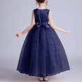 thumbnail image 4 of LOVZFMLL Jupe Princesse à Nœud pour Filles, Été, Manches Courtes, Volants, Dentelle, Col Rond, Broderie, en Maille, 4 of 5