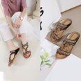 thumbnail image 4 of LSLJS Bohemian Flat Flower Rhinestone Sandals Outer Beach Sandals, Women's Slippers, 4 of 9