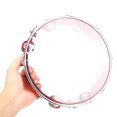 thumbnail image 4 of Tambourin, Jingles de Percussion 10 Pouces Réglables ABS Portable Métal pour Jouer Rouge, Bleu, 4 of 8