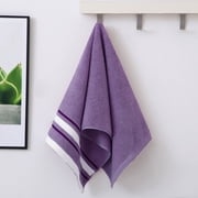 Soft Absorbent Cotton Towel - Thickened & Durable for Face & Bath, Premium Household Towel Set, Purple, JKODE