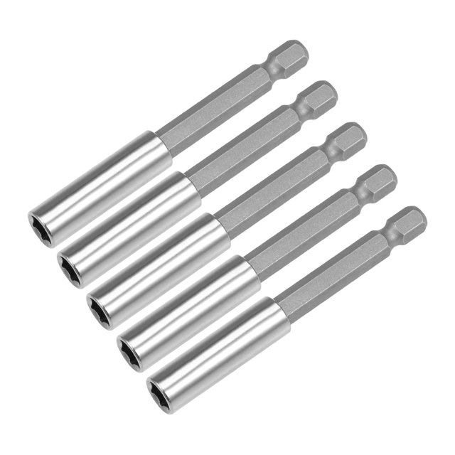Unique Bargains Extensions de Foret Magnétique 75mm 1/4-Inch Hexagonale Visseuse à Dégagement Rapide 5 Pièces